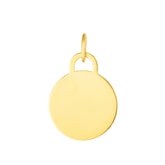 14K Gold Circle Pendant